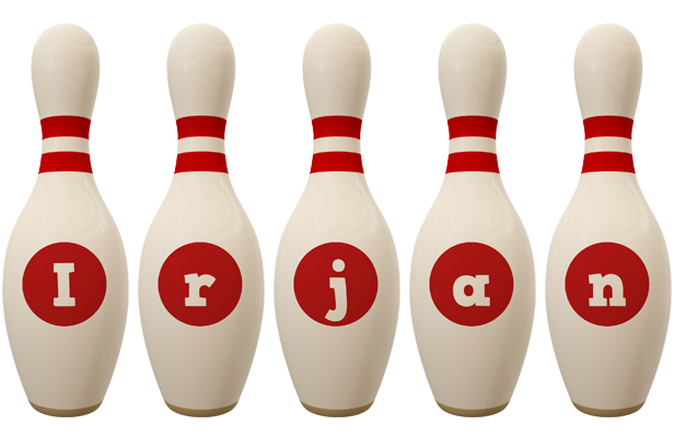 Irjan bowling-pin logo