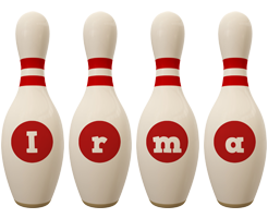 Irma bowling-pin logo