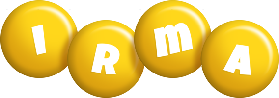 Irma candy-yellow logo