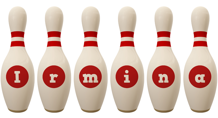 Irmina bowling-pin logo