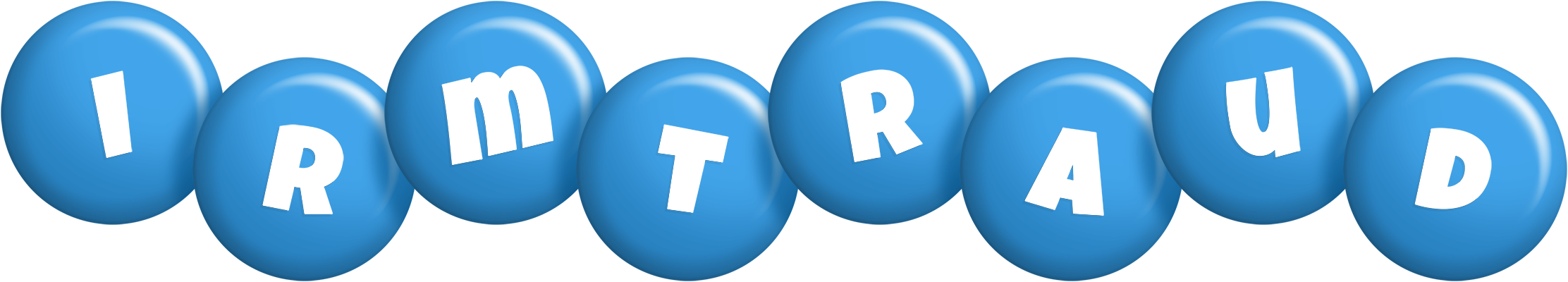 Irmtraud candy-blue logo