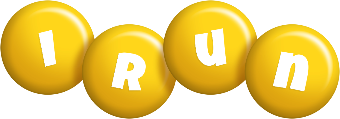 Irun candy-yellow logo