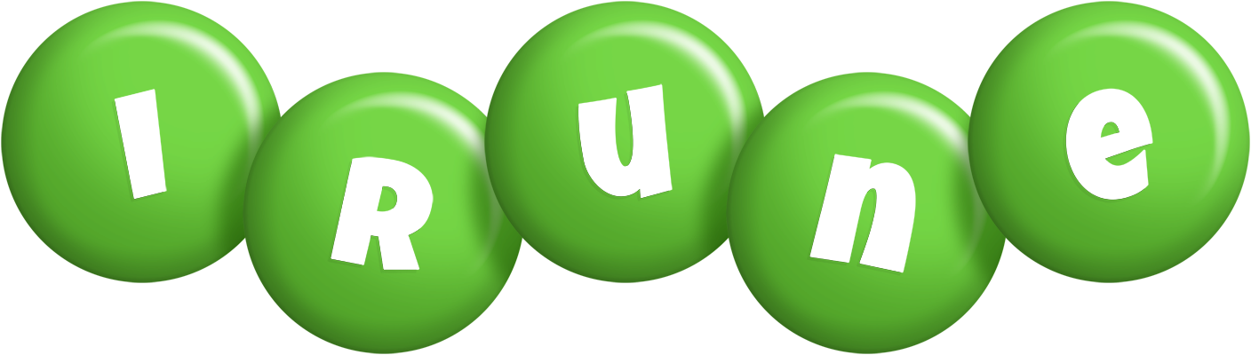 Irune candy-green logo