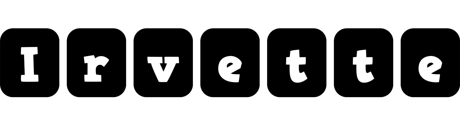Irvette box logo