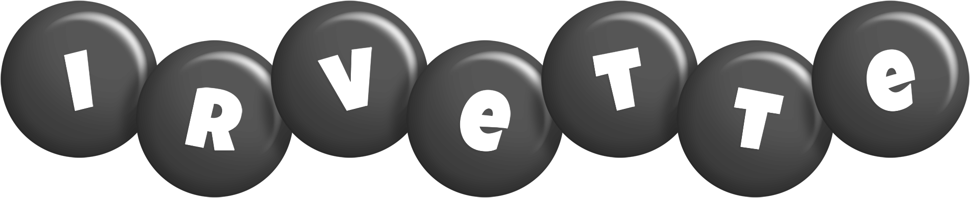 Irvette candy-black logo