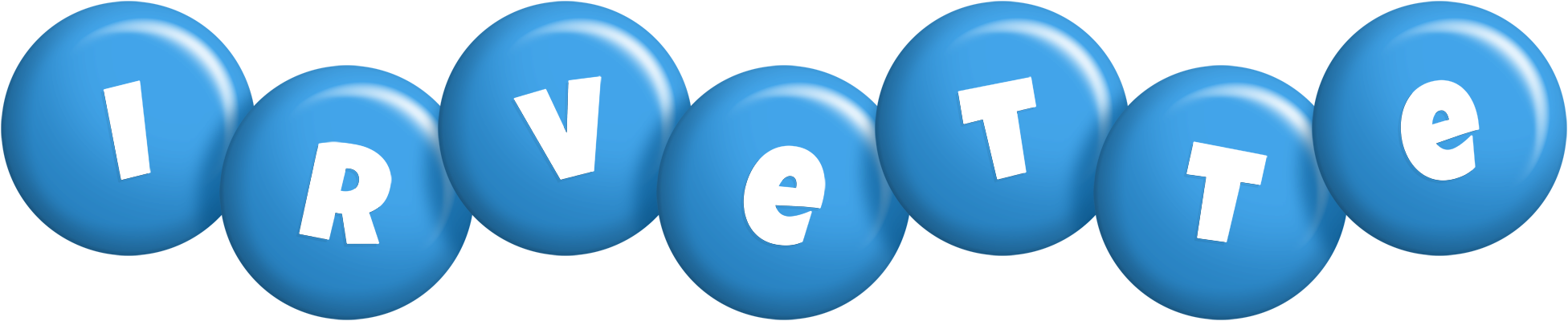 Irvette candy-blue logo