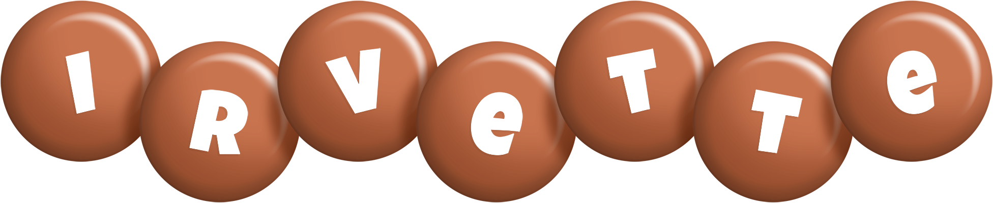 Irvette candy-brown logo