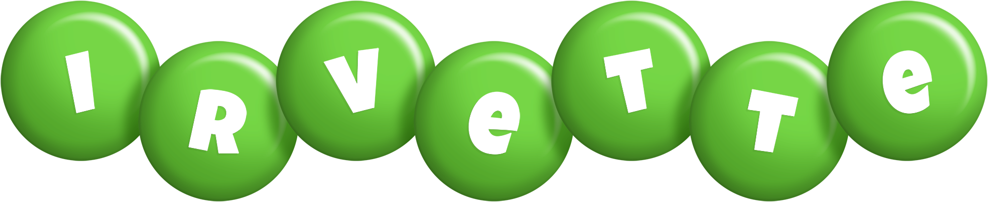 Irvette candy-green logo