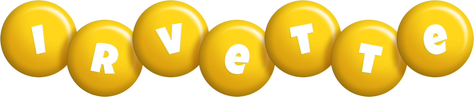 Irvette candy-yellow logo