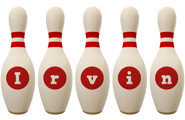 Irvin bowling-pin logo