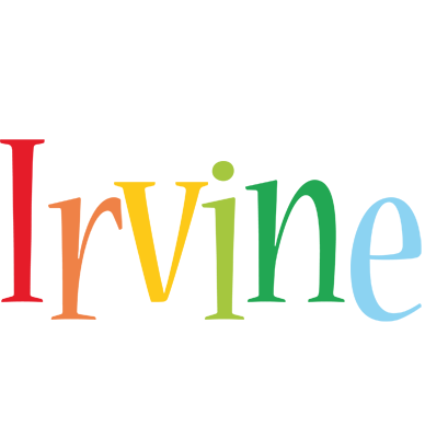 Irvine birthday logo