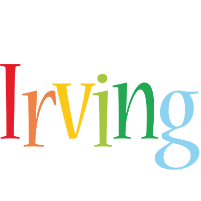 Irving birthday logo