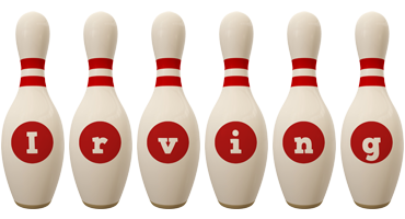 Irving bowling-pin logo