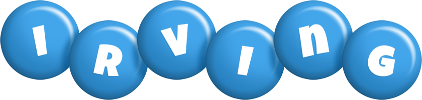 Irving candy-blue logo