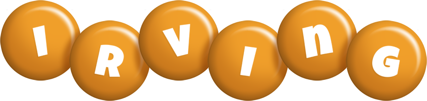 Irving candy-orange logo