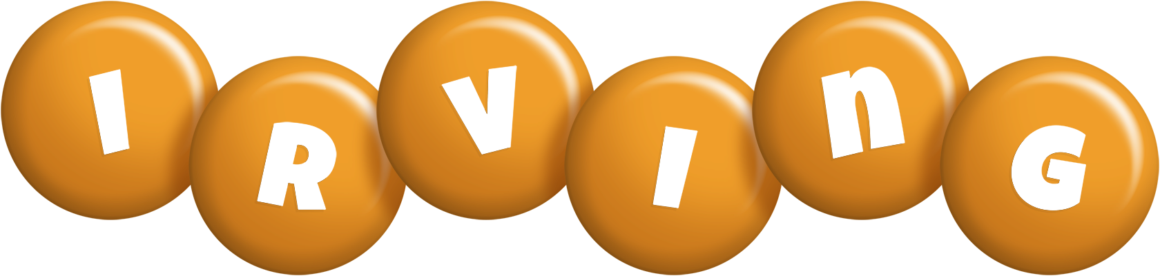 Irving candy-orange logo