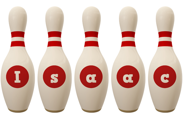 Isaac bowling-pin logo