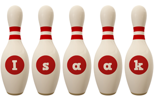 Isaak bowling-pin logo