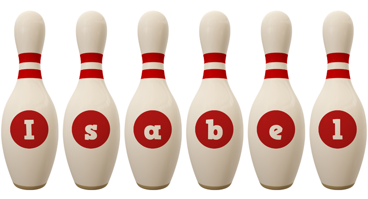 Isabel bowling-pin logo