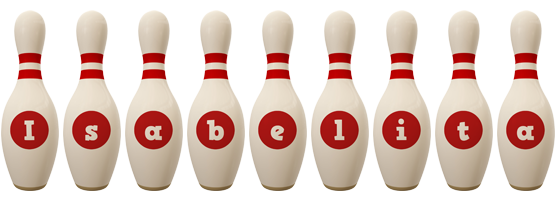 Isabelita bowling-pin logo
