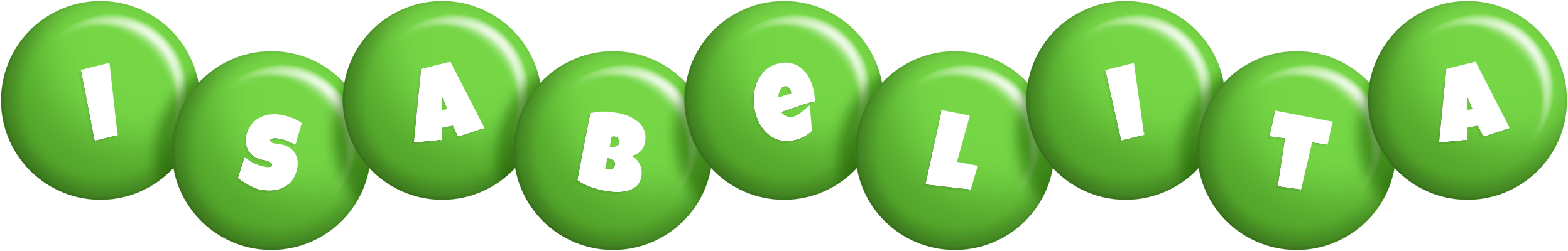 Isabelita candy-green logo