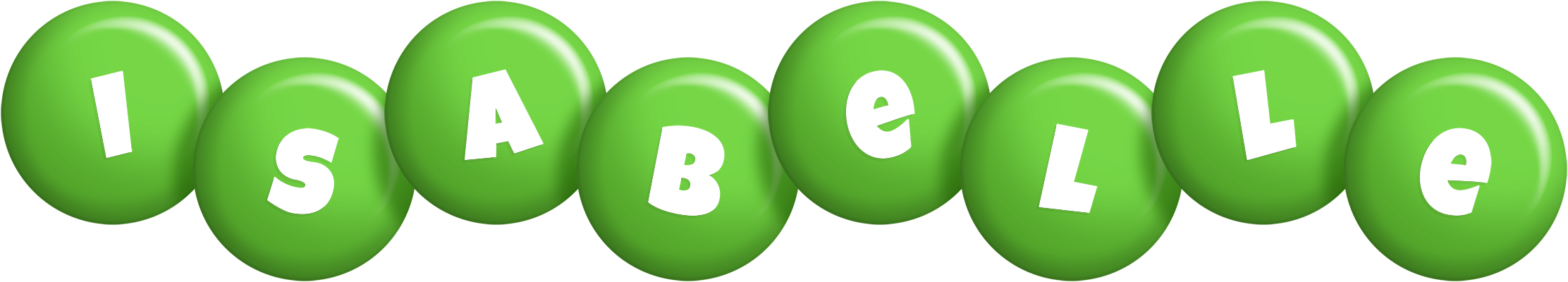Isabelle candy-green logo