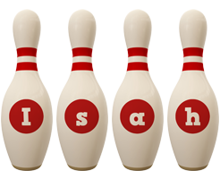 Isah bowling-pin logo