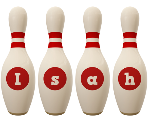 Isah bowling-pin logo