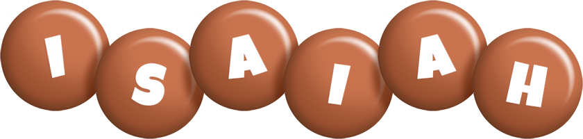 Isaiah candy-brown logo