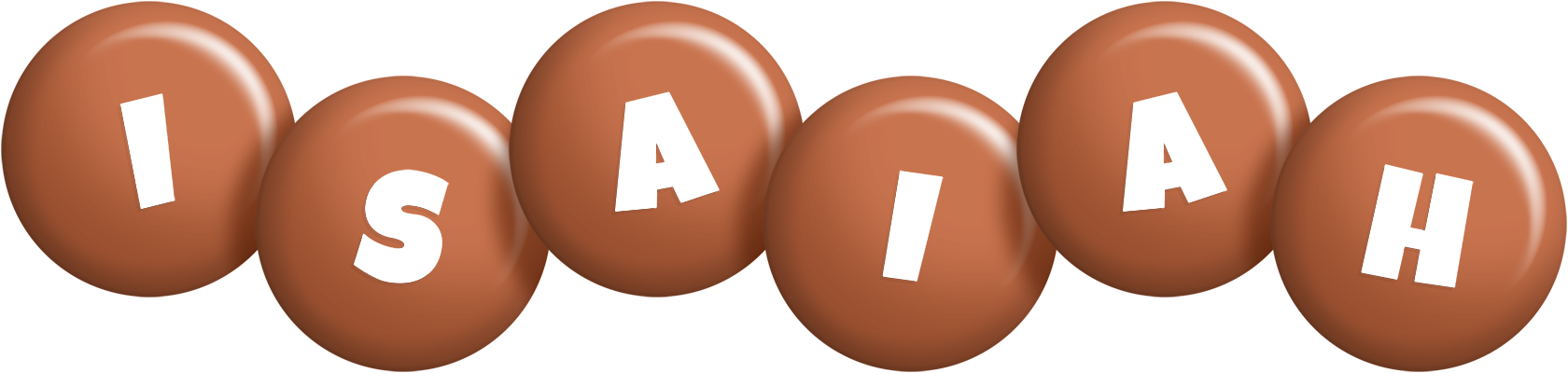 Isaiah candy-brown logo