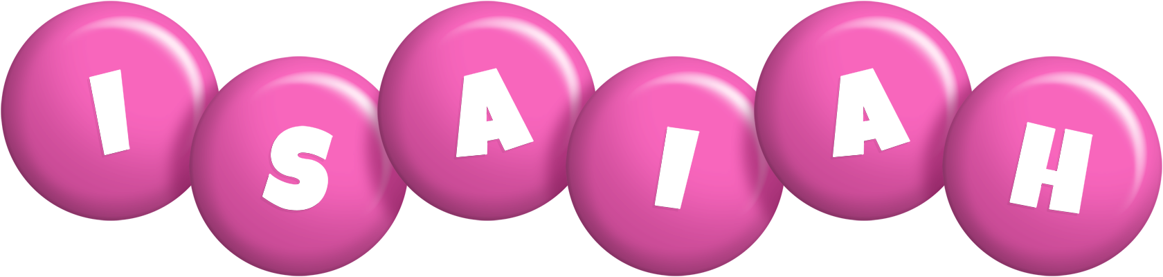 Isaiah candy-pink logo