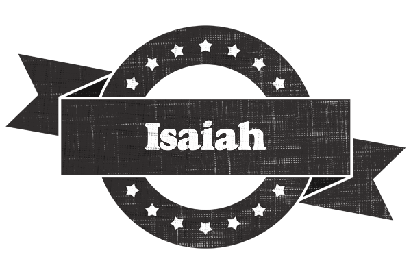 Isaiah grunge logo