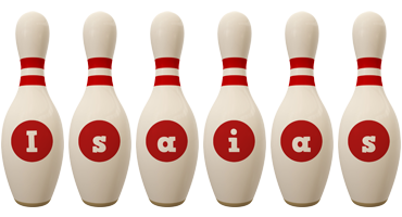 Isaias bowling-pin logo