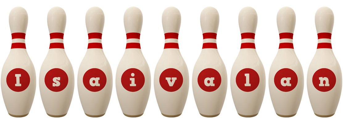 Isaivalan bowling-pin logo
