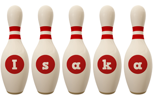 Isaka bowling-pin logo