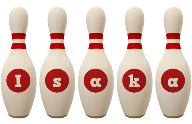 Isaka bowling-pin logo
