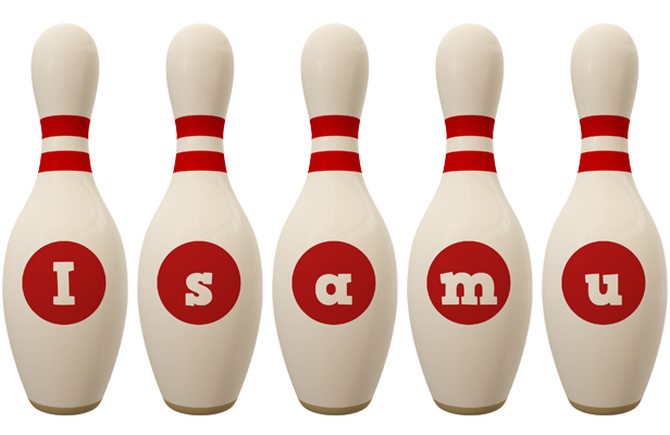 Isamu bowling-pin logo