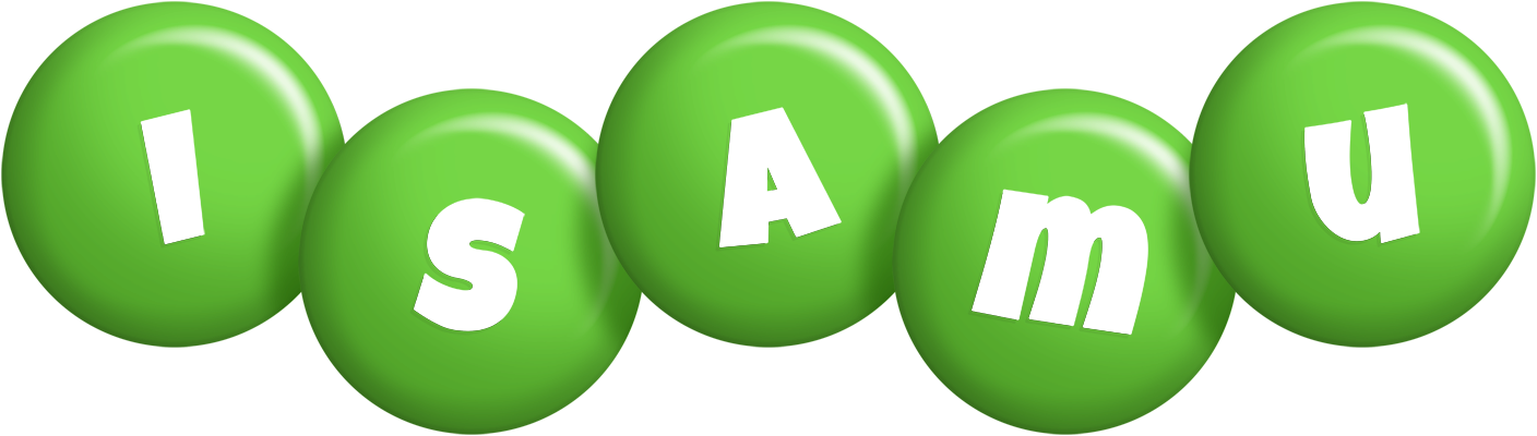 Isamu candy-green logo