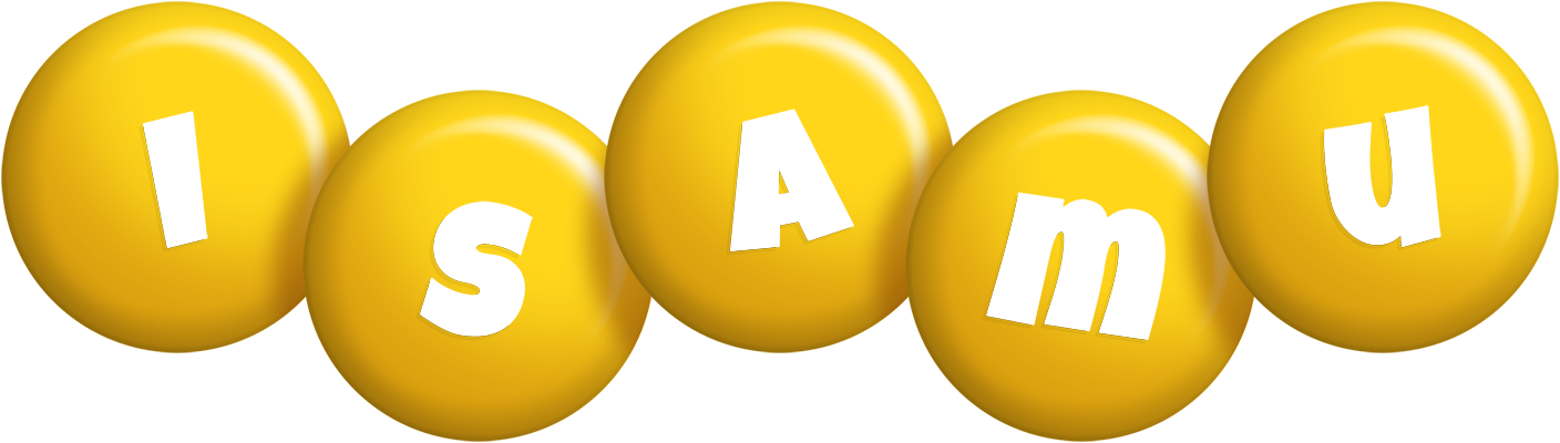 Isamu candy-yellow logo