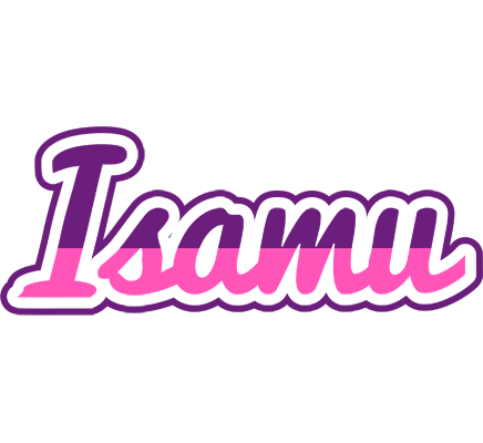 Isamu cheerful logo