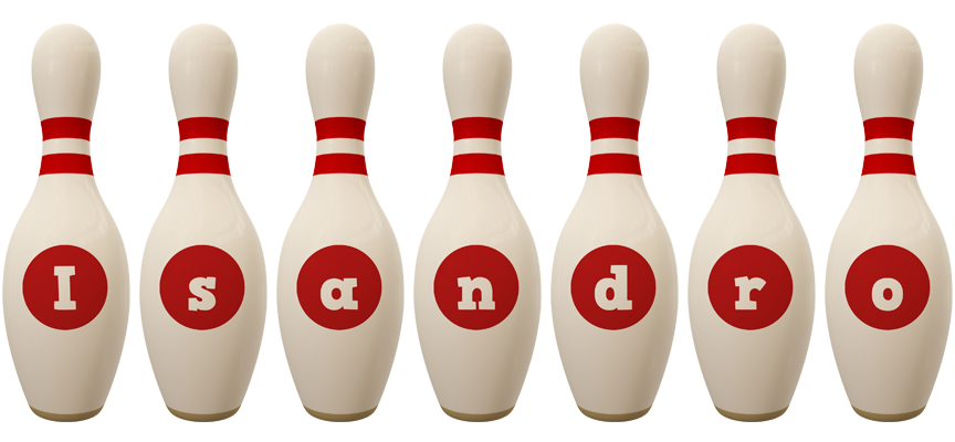 Isandro bowling-pin logo
