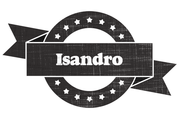 Isandro grunge logo