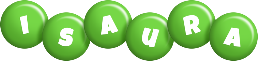 Isaura candy-green logo