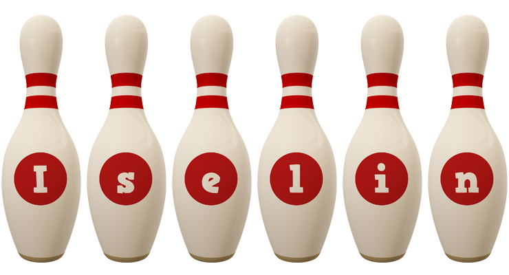 Iselin bowling-pin logo