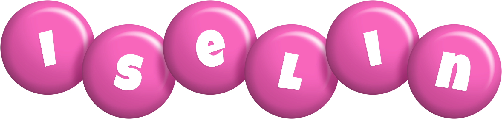Iselin candy-pink logo