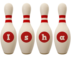 Isha bowling-pin logo