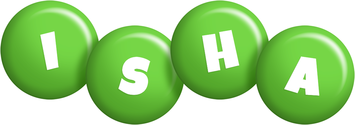 Isha candy-green logo
