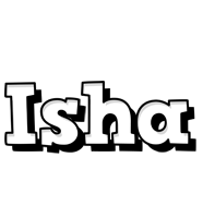 Isha snowing logo