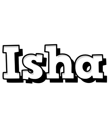 Isha snowing logo