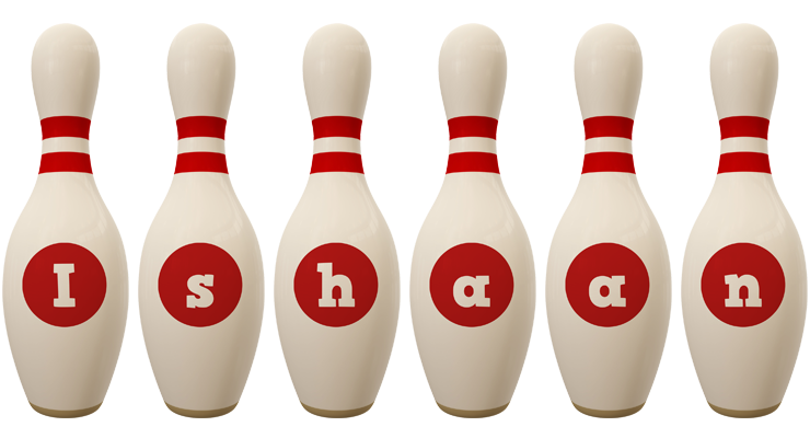 Ishaan bowling-pin logo